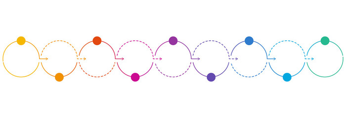 Infographic process design 9 options or steps.