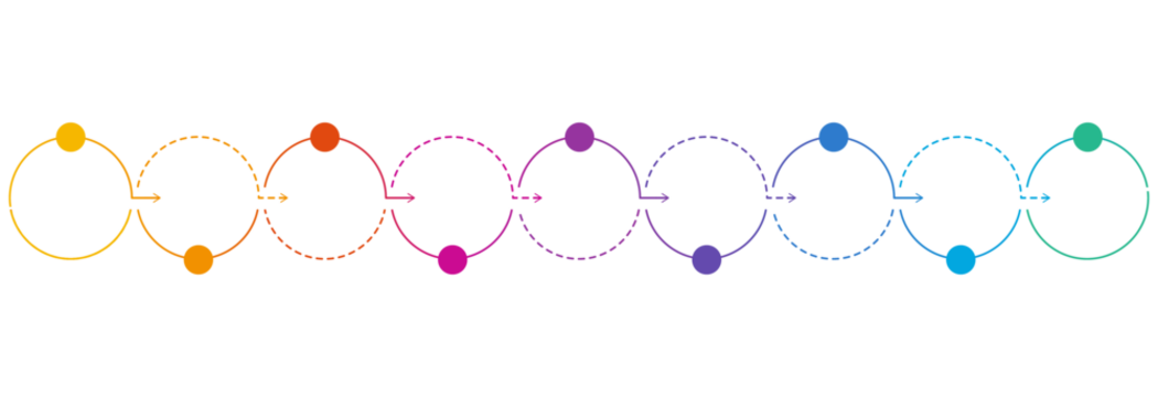 Infographic process design 9 options or steps.