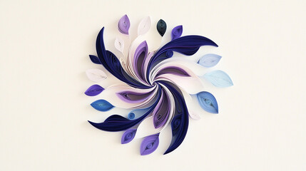 Elegant Minimalist Paper Quilling Art Highlighting Clean Lines, Subtle Tones, and Modern Simplicity