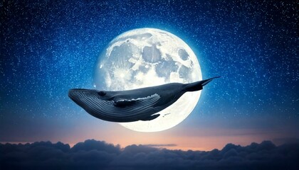 Obraz premium Whale Pass Castle Moon