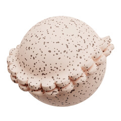 terrazzo abstract shape 3d icon isolated on the transparent background