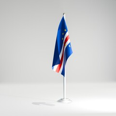 Cabo Verde national desktop flag 3d image