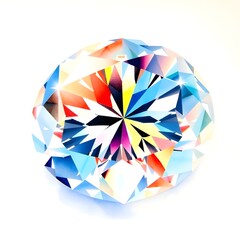 Obraz premium Beautiful diamond gem closeup for Luxury Jewelry Precious Stone Wedding Engagement Fashion Gift Crystal Industry illustration