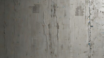 Old cement wall painted white texture and seamless background Generative AI