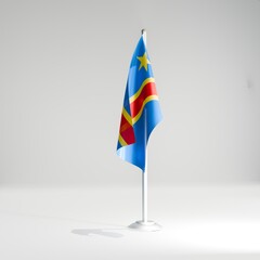 Democratic Republic of the Congo national desktop flag 3d image