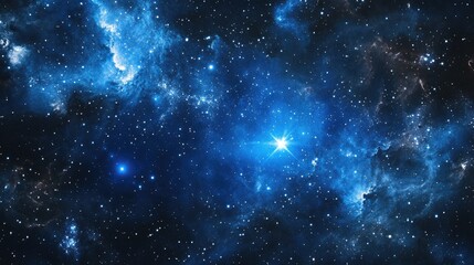 Naklejka premium A breathtaking nightscape showcasing Sirius as the brightest star amidst a constellation-filled sky