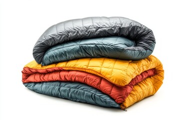 Multicolored Stacked Quilts for Outdoor Adventures and Cozy Nights