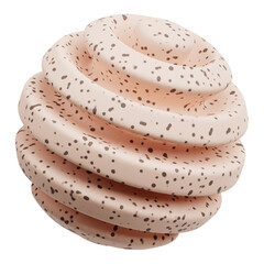 terrazzo abstract shape 3d icon isolated on the transparent background