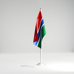 Gambia national desktop flag 3d image