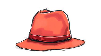 Red Hat Isolated On Plain Background