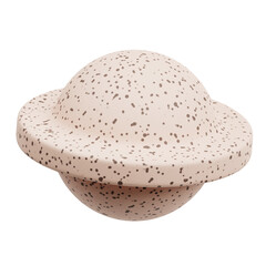 terrazzo abstract shape 3d icon isolated on the transparent background