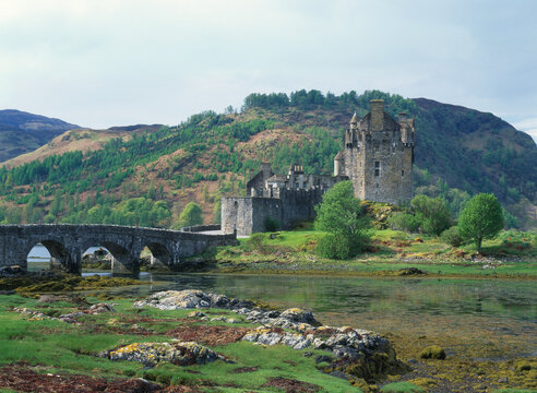 Eilean Donan Castle in spring western Scotland