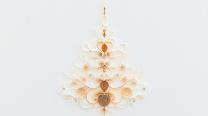 Elegant Minimalist Paper Quilling Art Highlighting Clean Lines, Subtle Tones, and Modern Simplicity