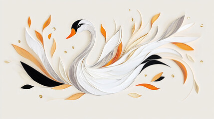 Elegant Minimalist Paper Quilling Art Highlighting Clean Lines, Subtle Tones, and Modern Simplicity