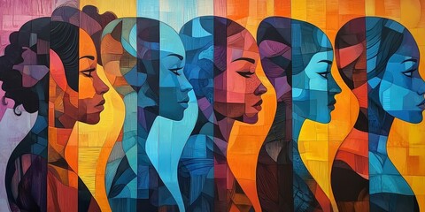 Stunning abstract silhouettes featuring vibrant colors.