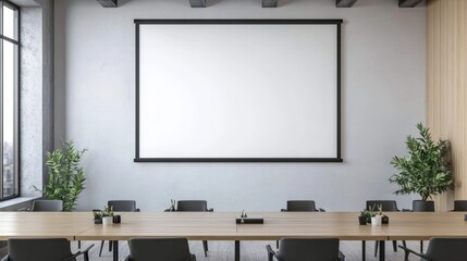 A visually engaging atmosphere created by a white screen against dark decor.