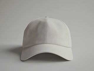Minimalist Plain White Baseball Cap Headwear Mockup Template for Casual Wear and Style Promotion