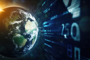 Urgent Countdown Timer with Earth Background