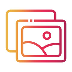 duplicate Line Gradient Icon