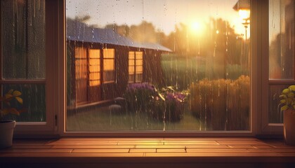 Fototapeta premium Rainy Day Relaxation