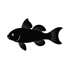 Corydoras Silhouette Vector Art and Corydoras Fish Black Color Design