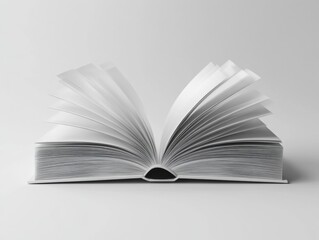 Fototapeta premium Open Book Revealing Blank Pages Ready For Creativity And Stories Waiting To Be Written or Imagined