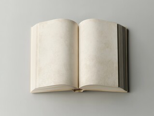 Open Book with Blank Pages Ready for Content Creation or Personal Storytelling Journaling and Diary Work