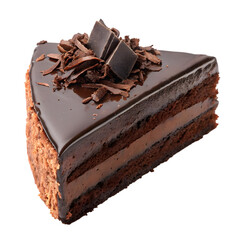 chocolate cake isolated on white