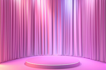 purple stage curtains