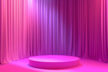 purple stage curtains