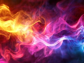 Fototapeta premium Abstract Glowing Light Trails with Vibrant Colors Creating a Futuristic Energy Wave Effect in a Dynamic Digital Motion Background for Modern and Tech Themes