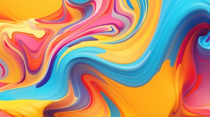 Obraz premium 3D isometric abstract fluid liquid paint background swirls, flowing liquid colors with smooth blending and a fluid artistic expression