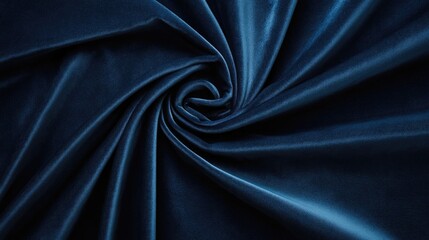 Fototapeta premium Luxurious deep blue velvet fabric showcasing intricate texture suitable for interior design and fashion applications in contemporary settings.