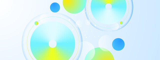 Blue and green gradient design with circular geometric background perfect for digital projects, modern designs, and creative concepts
