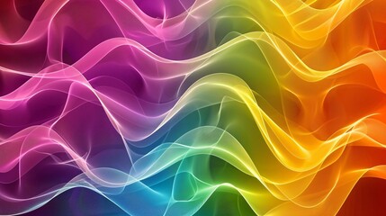 Obraz premium Vibrant Rainbow Wave Abstract Background