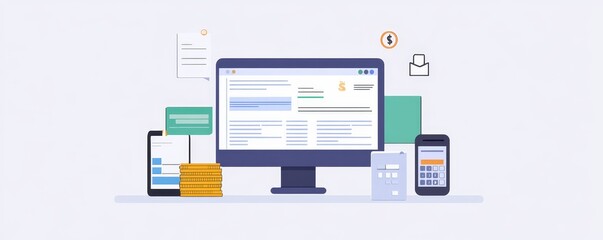 Digital Electronic Bill And Accountant E Invoice, 