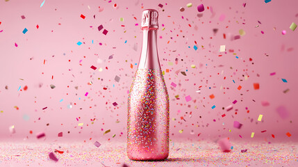 Colorful Party Champagne Bottle