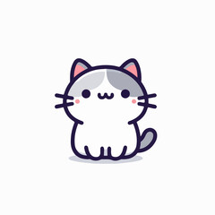 Obraz premium cute cat cartoon vector illustration