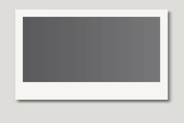 blank photo frame on white