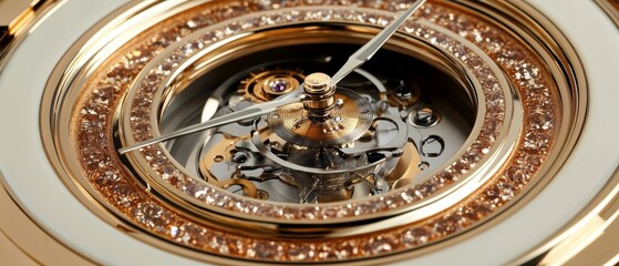 Obraz premium Elegant clock symbolic of life's rhythm and pace measures moments in ticking beats