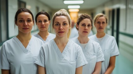 Fototapeta premium Group portrait of psychiatric nurses