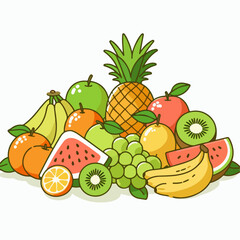 vector illustration of fruits