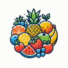 vector illustration of fruits