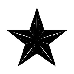 silver star isolated on white