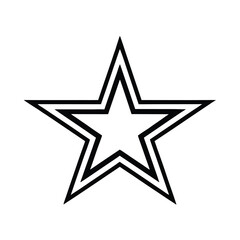 Obraz premium black star on white background