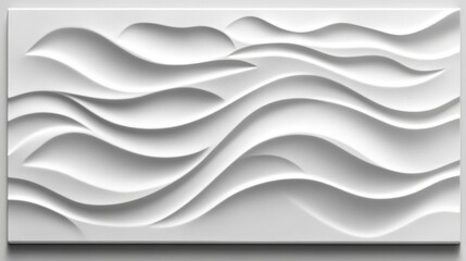Obraz premium White Wave Panel Interior Wall Art Design