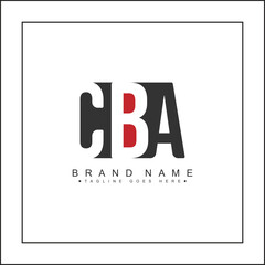 CBA Initials Logo - Vector Logo Template for Initial Letters C, B and A