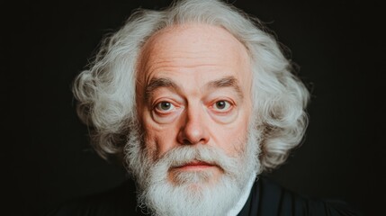 A close-up photo of a judge with copy space.