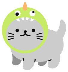 Cute Kitten Illustration Sticker Element