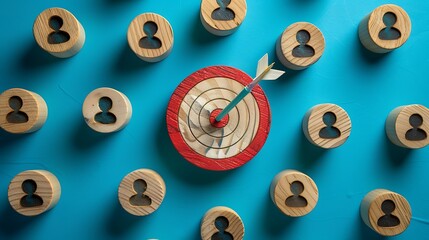 Fototapeta premium Achieving your targets with effective strategies and creative thinking in marketing